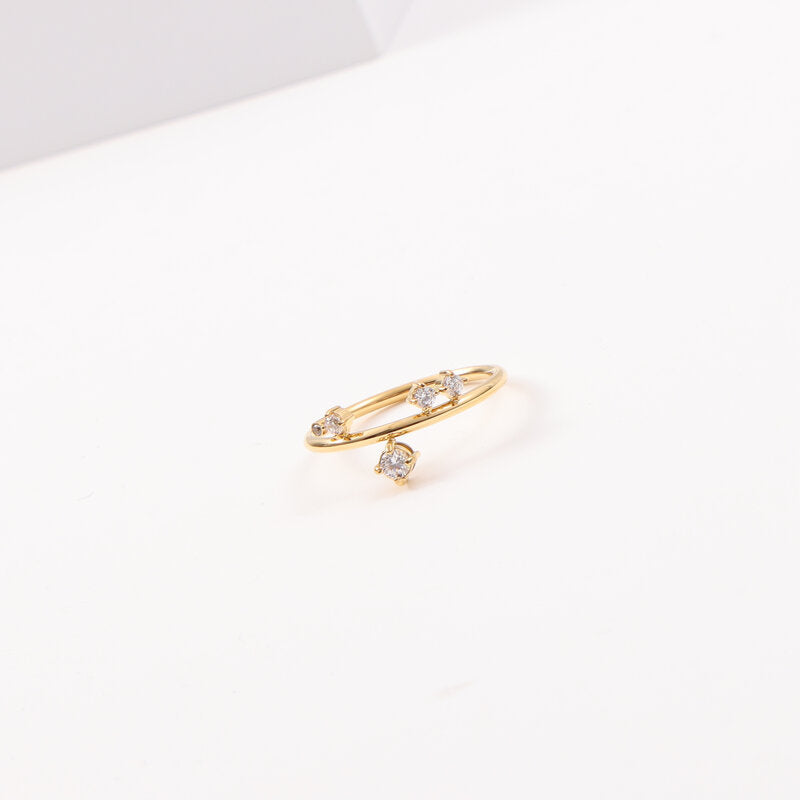 Thin Diamond In The Debris Titanium Steel Rings