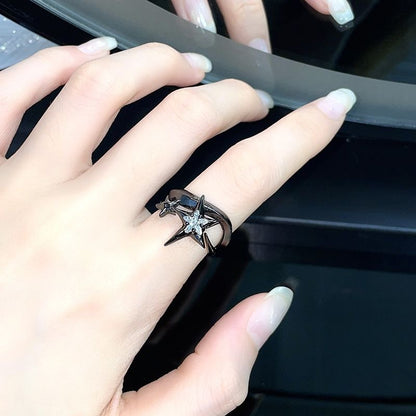 Women's Asterism Dark Personalized Minority Design Sense Dopamine Rings