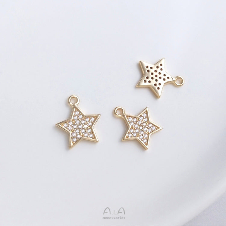 Retention Micro Inlaid Zircon Star Moon Pendants