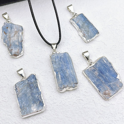 Crystal Rough Stone Electroplating Ornament Irregular Pendants