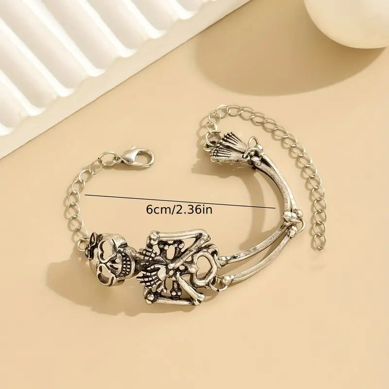 Exaggerated Skull Head Human Fashion Halloween Bracelets