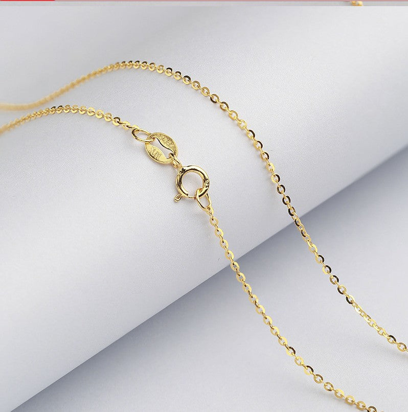 Sterling Sier Cross Chain Clavicle Electroplated Necklaces