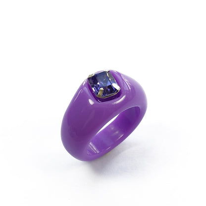 Korean Design Candy Color Gemstone Retro Diamonds Rings