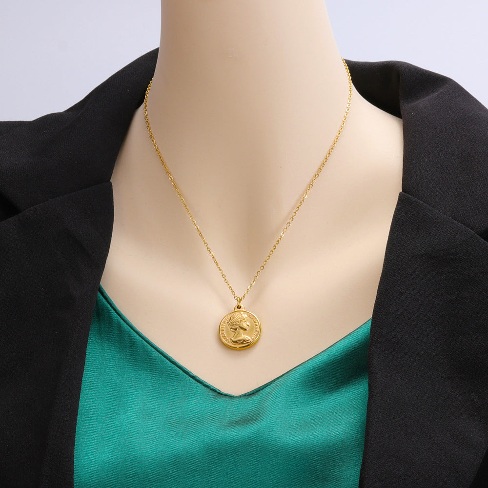 Women's Simple Heart Fashion Solid Cross Ornament Necklaces