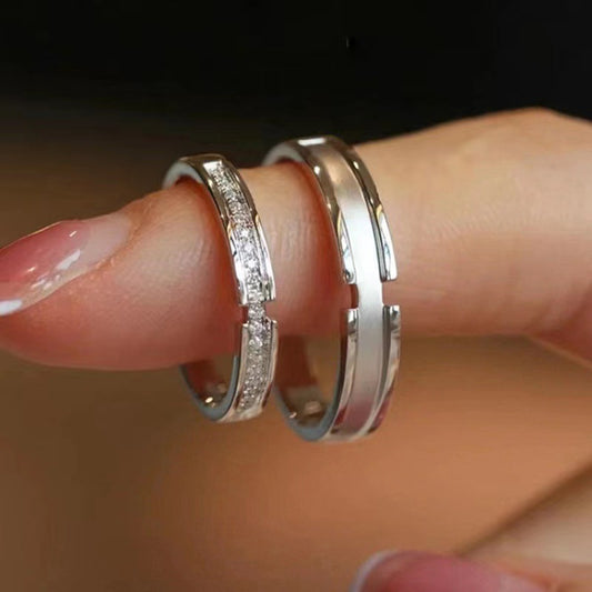 Women's & Men's With White Dews Sterling Sier One Rings