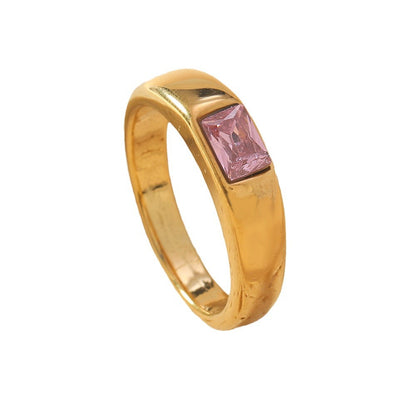 Steel Advanced Sense Simple Personality Gold-plated Rings
