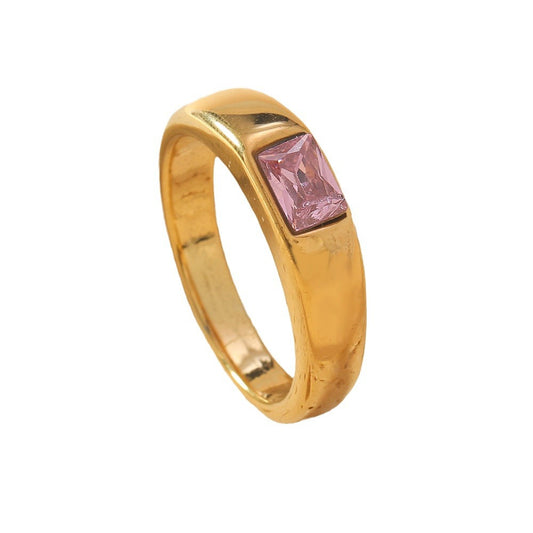 Steel Advanced Sense Simple Personality Gold-plated Rings