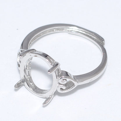 Frame Open Mouth Autumn Copper Alloy Electroplating Sier Rings