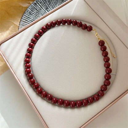 Beaded Female Retro Affordable Luxury Niche Necklaces