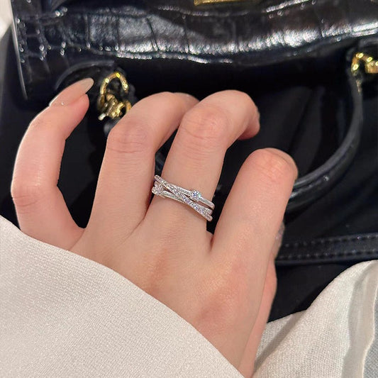 Rhinestone Unique Niche Design Fashion Personality Rings