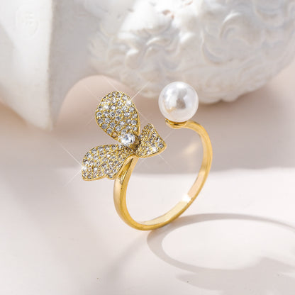 Women's Open Light Luxury High-grade Micro Rhinestone Rings