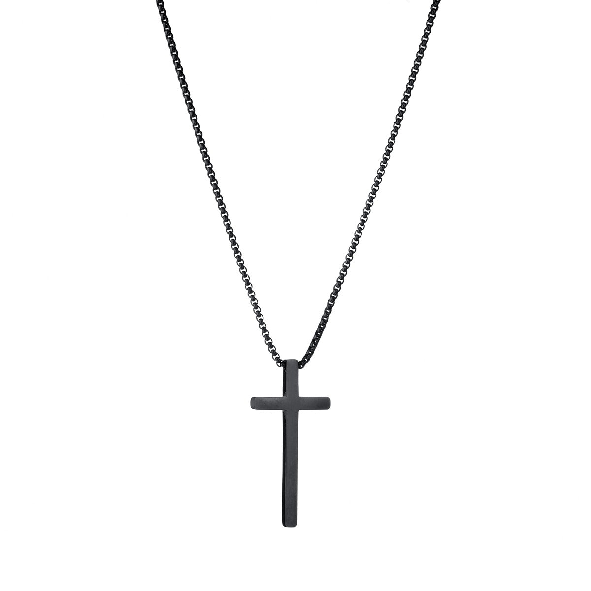 Men's Simple Fashion Cross Titanium Steel Ornament Pendants