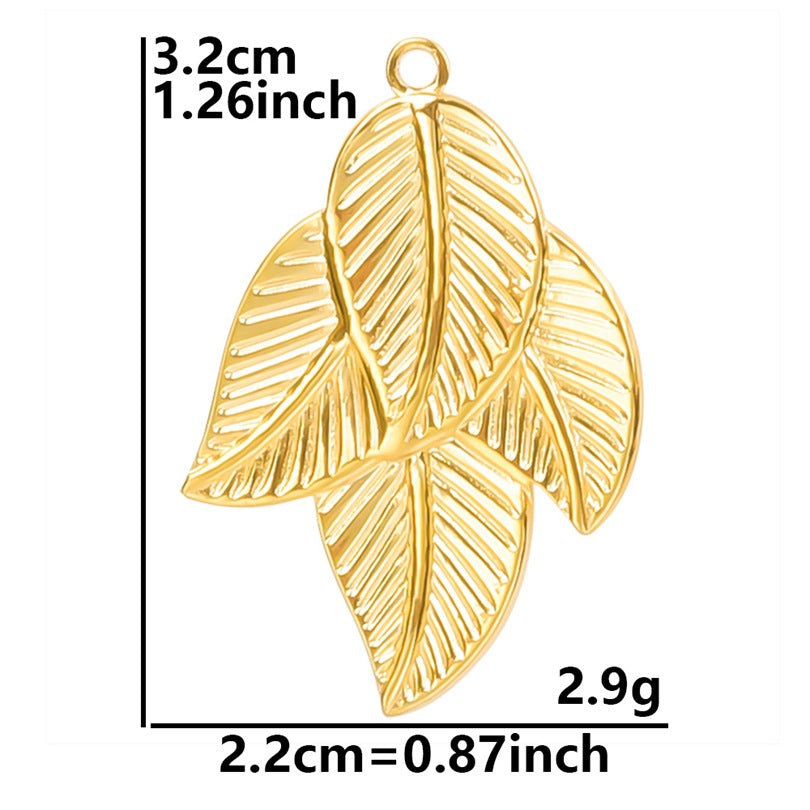 Steel Leaves Ornaments Accessories Light Luxury Necklaces