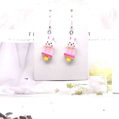 Ice Cream Candy Drink Resin Homemade Earrings