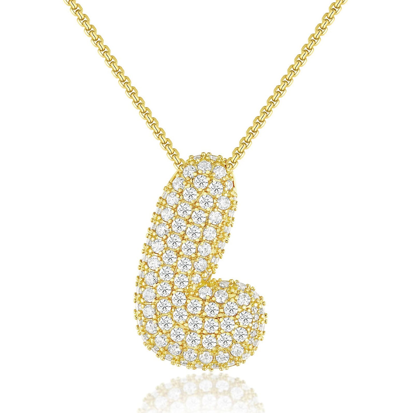 Women's Fashionable English Letter For Inlaid Zircon Necklaces