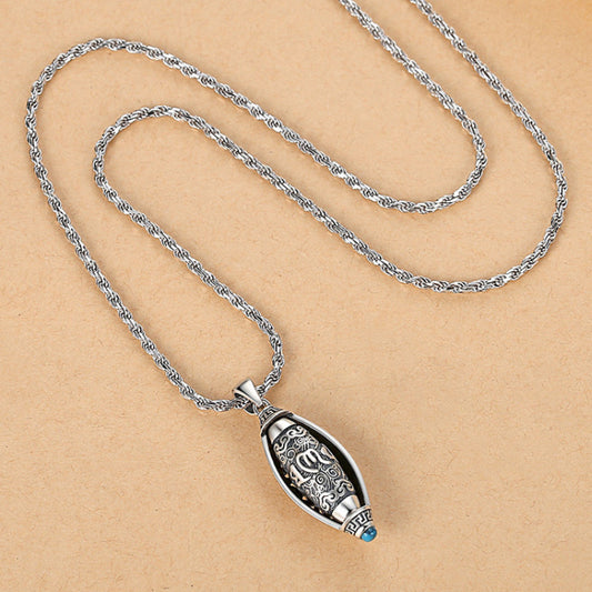 Six Words Mantra Prayer Wheel Vintage Pendants