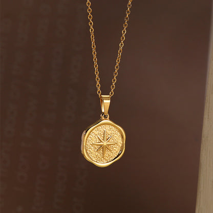 Mori Style Gold Black Titanium Steel Necklaces