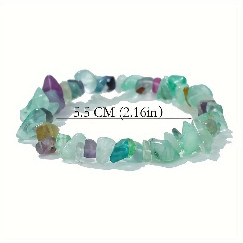 Natural Gravel Amethyst Elastic String Stretchable Bracelets