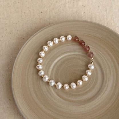 Natural Pearl Female French Minority High Bracelets