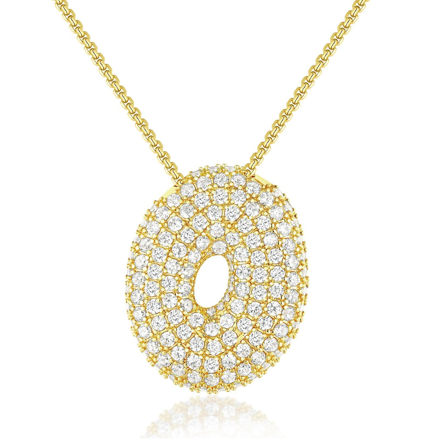 Women's Fashionable English Letter For Inlaid Zircon Necklaces