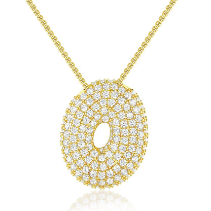 Women's Fashionable English Letter For Inlaid Zircon Necklaces