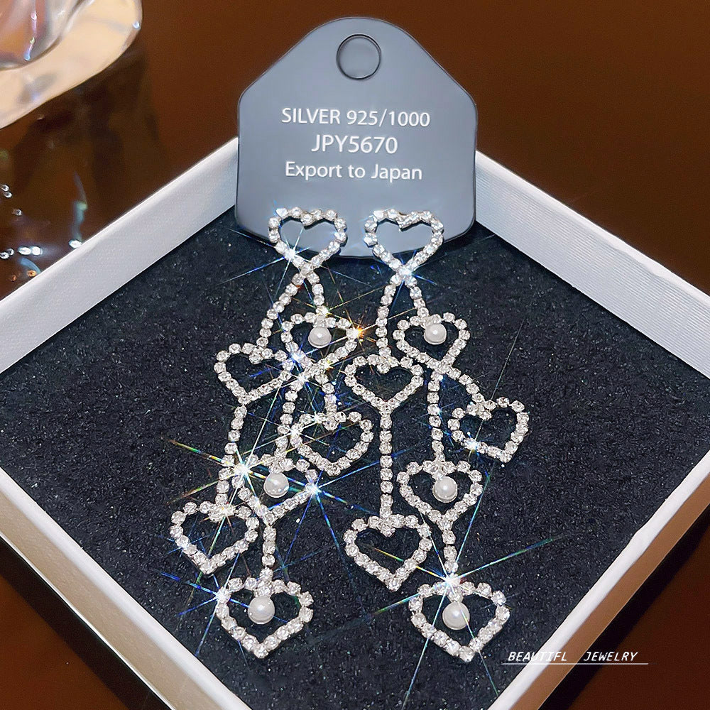 Women's Zircon Tassel High-grade Light Luxury Delicate Earrings