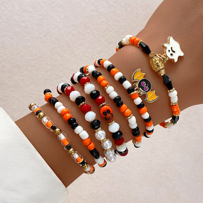 Funny Skull Head Beads Suit Female Bracelets