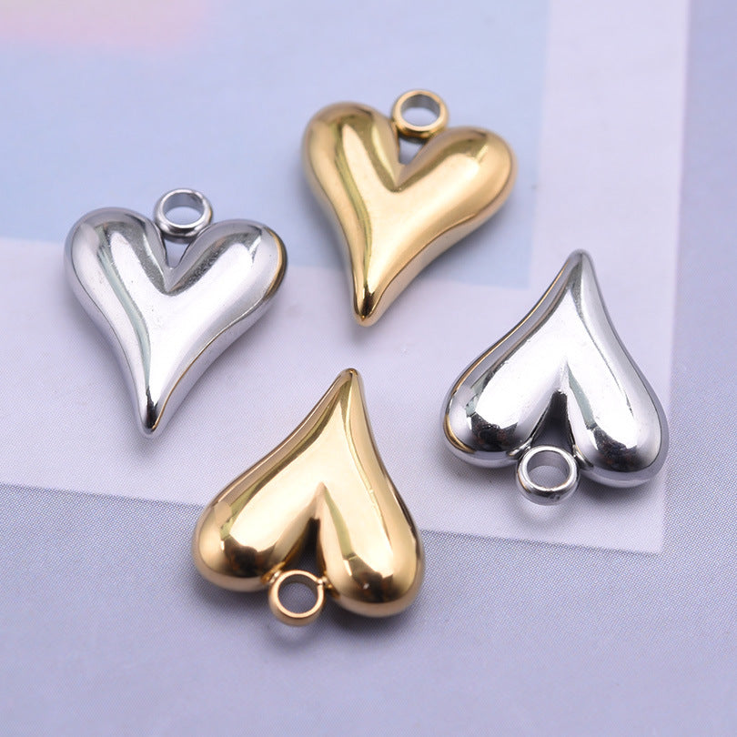 Stainless Steel Fashion Irregular Heart Golden Pendants