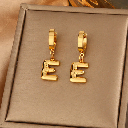 English Letter Ear Clip High Sense Earrings