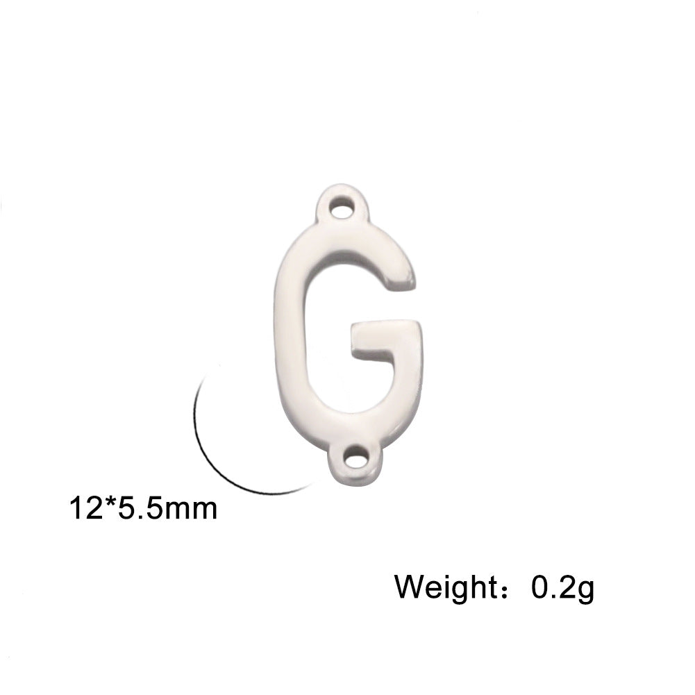 Personality Trend Ornament Letters Upper Lower Holes Pendants