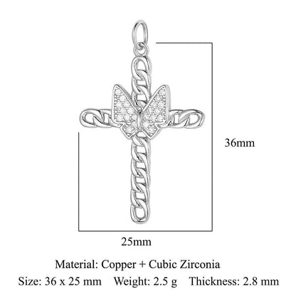 Cross Jade Copper Zircon Ornament Accessories Micro Bracelets