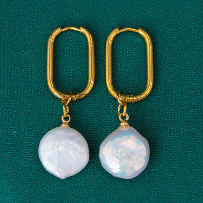 Natural Baroque Pearl Exaggerated Personalized Retro Earrings