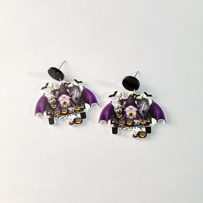 Halloween Rainbow Elf Pumpkin Bat Truck Rings
