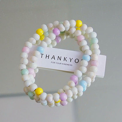 Artistic Idyllic Sweet Gradient Color Beaded Bracelets