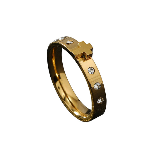 Stainless Steel Diamond Three-dimensional Cross Versatile Rings