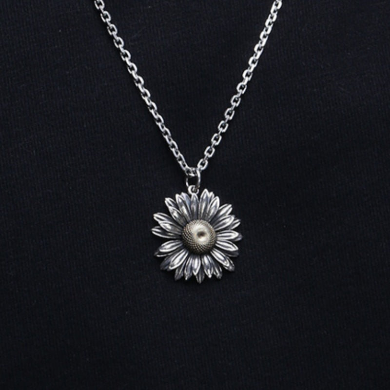 Men's Flower Personality Vintage Thai Sier With Pendants