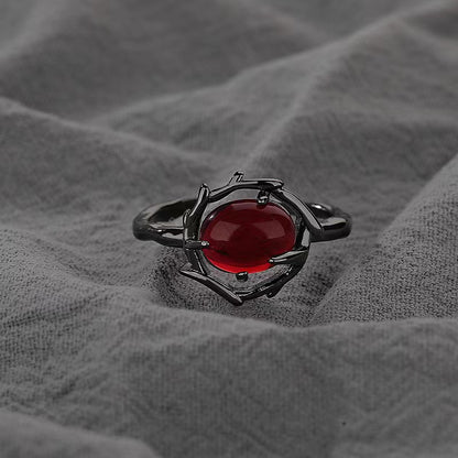 Women's & Men's Ruby Trendy Domineering Unisex Style Texture Rings