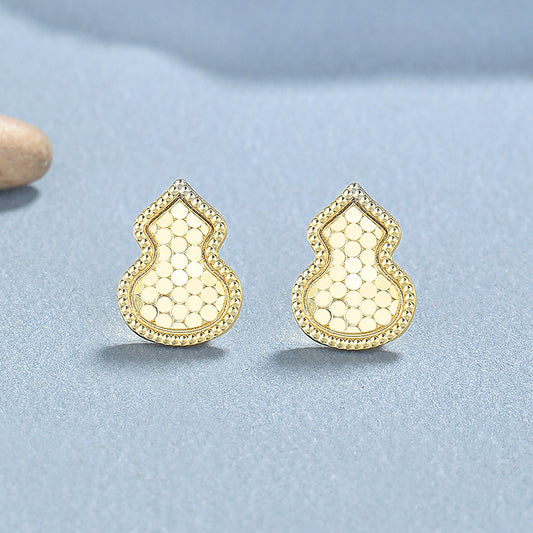 Sier Mush Ice Gourd Thread Female Earrings