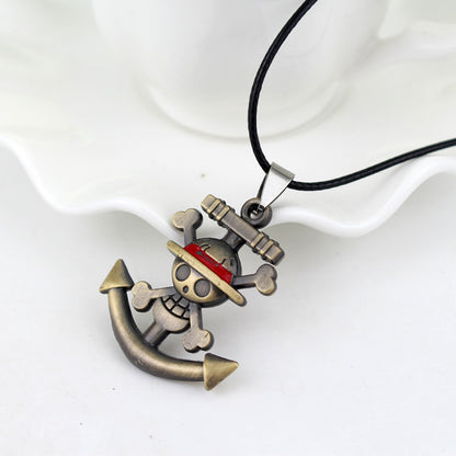 Peripheral Series One Piece Skull Boat Anchor Necklaces