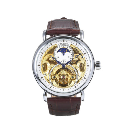 Men's Fashion Transparent Bottom Automatic Watch Casual Mechanical Watches