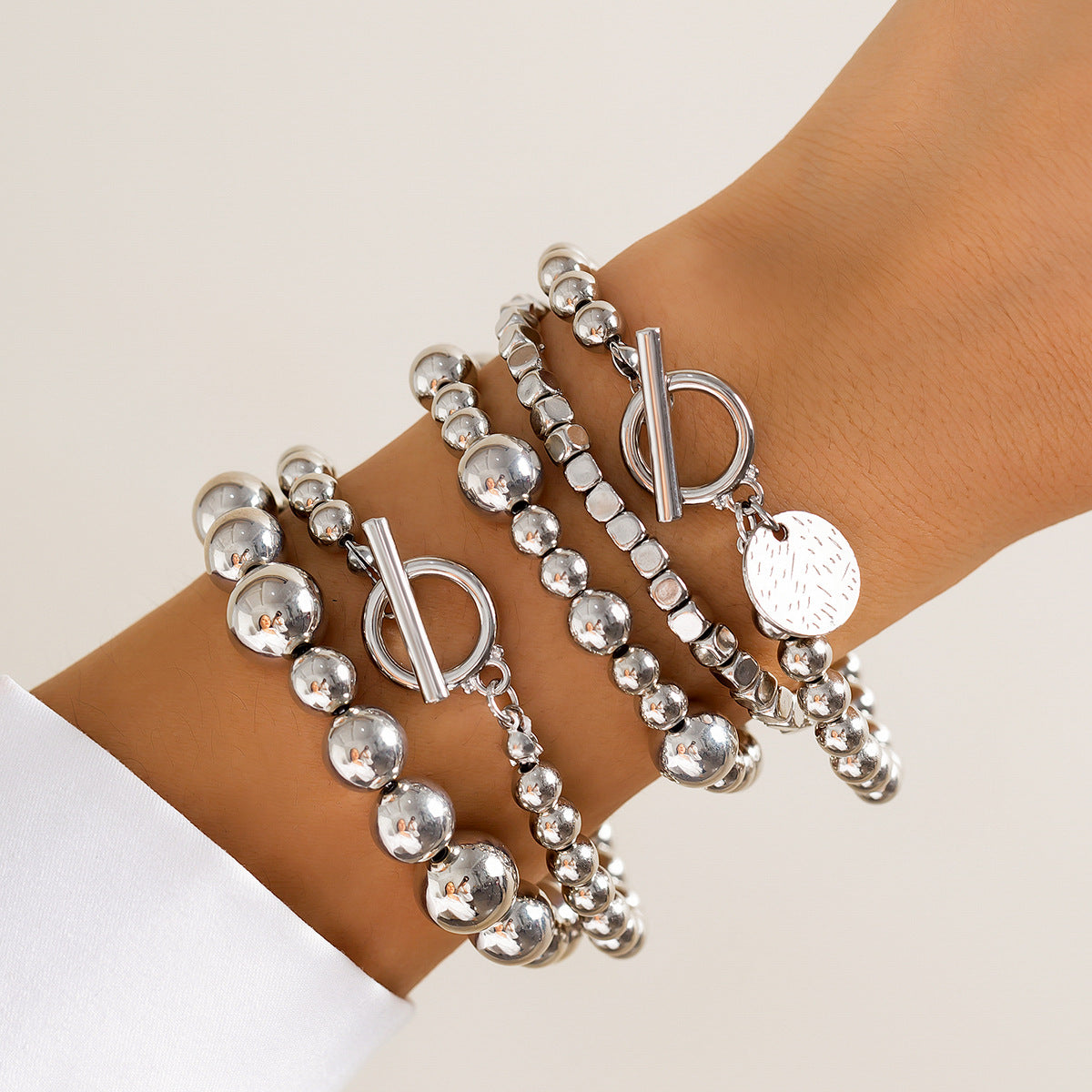 Elegant Imitation Pearl Twin Suit Style Bracelets