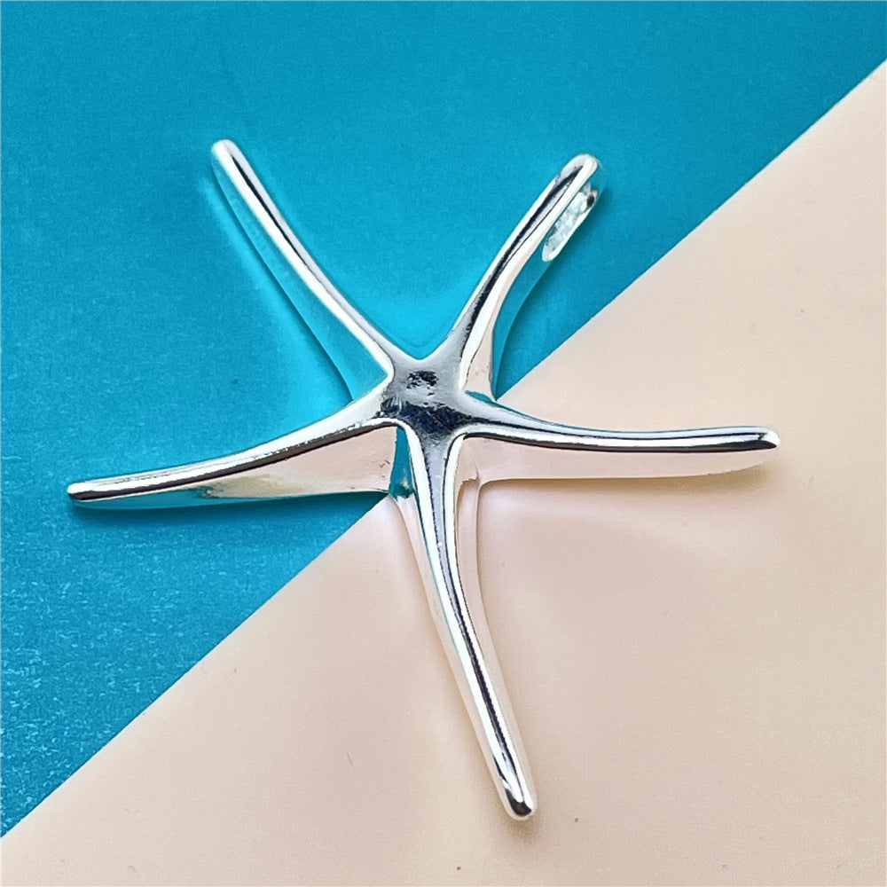 Sier Jewelry Beautiful Big Starfish Classic Pendants