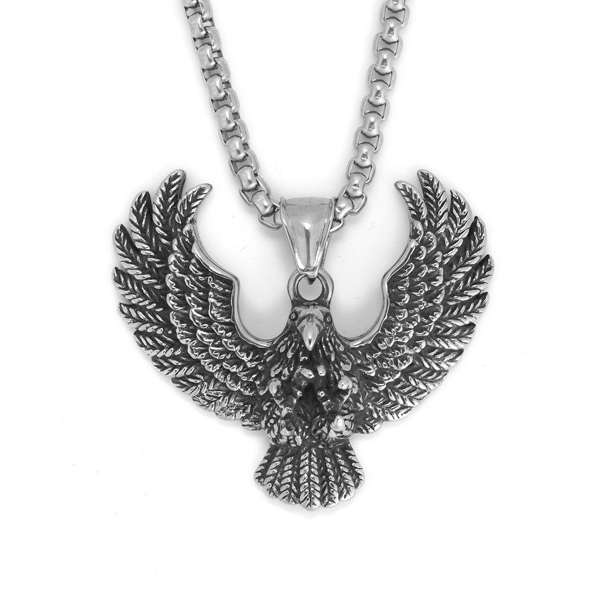 Men's Titanium Steel Eagle Punk Retro Trendy Pendants