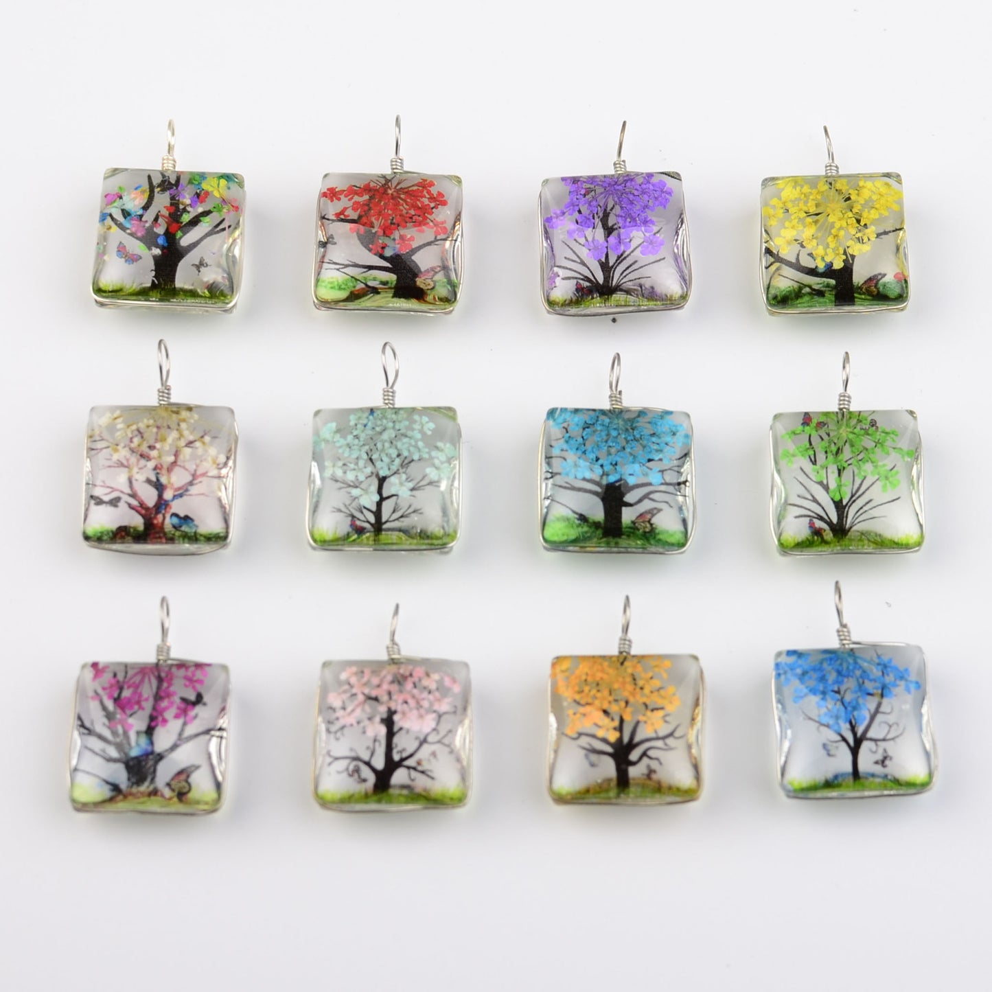 Small Tree Dried Flower Real Lace Necklaces