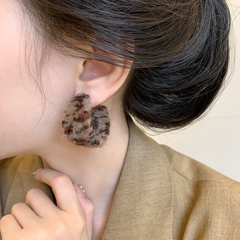 Leopard Eardrop Graceful Fashionable High Sense Earrings