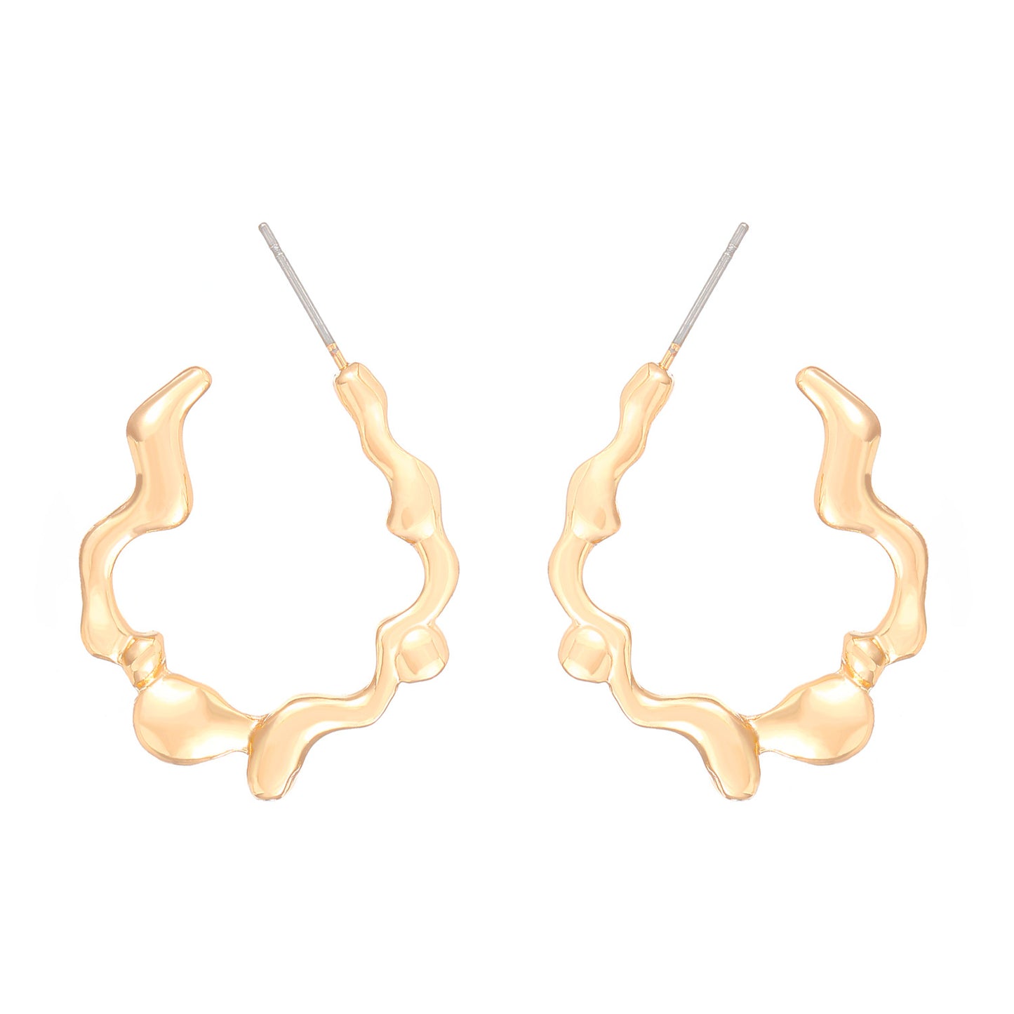 Women's Personality Liquid Lava Love Heart-shaped Design Earrings