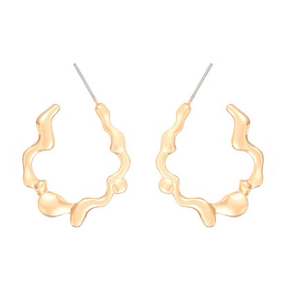 Women's Personality Liquid Lava Love Heart-shaped Design Earrings