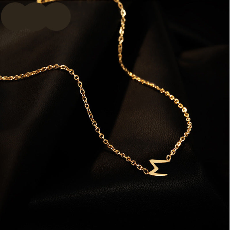 Women's Butterfly Bead Love Plane Rose Letter Square Necklaces