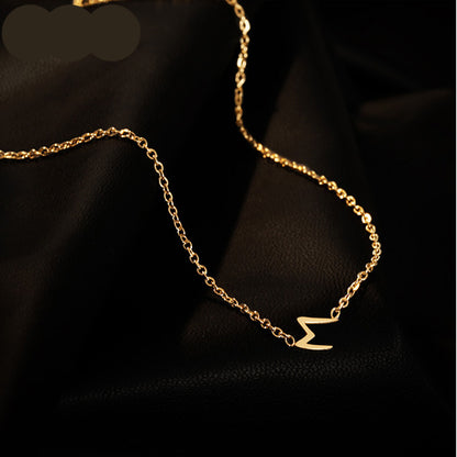 Women's Butterfly Bead Love Plane Rose Letter Square Necklaces