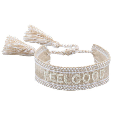 Women's & Men's Couple Letter Embroidery Wrist Strap Tassel Bracelets